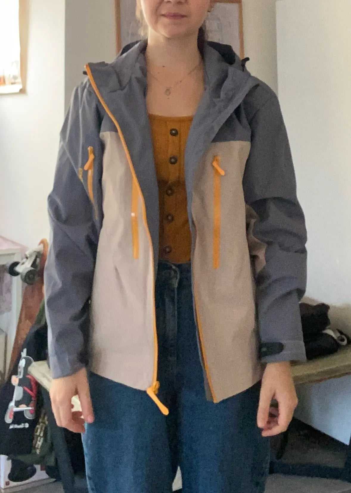 Women men waterproof jacket windproof hooded lightweight rain jacket