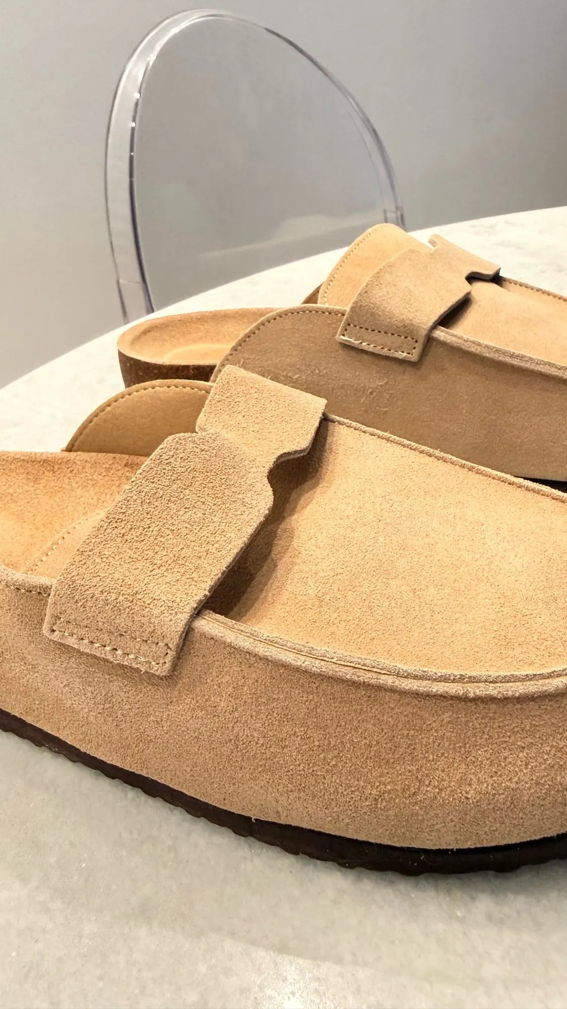 Diabetic Slippers Women | Suede Cork Clogs with Arch Support Non Slip