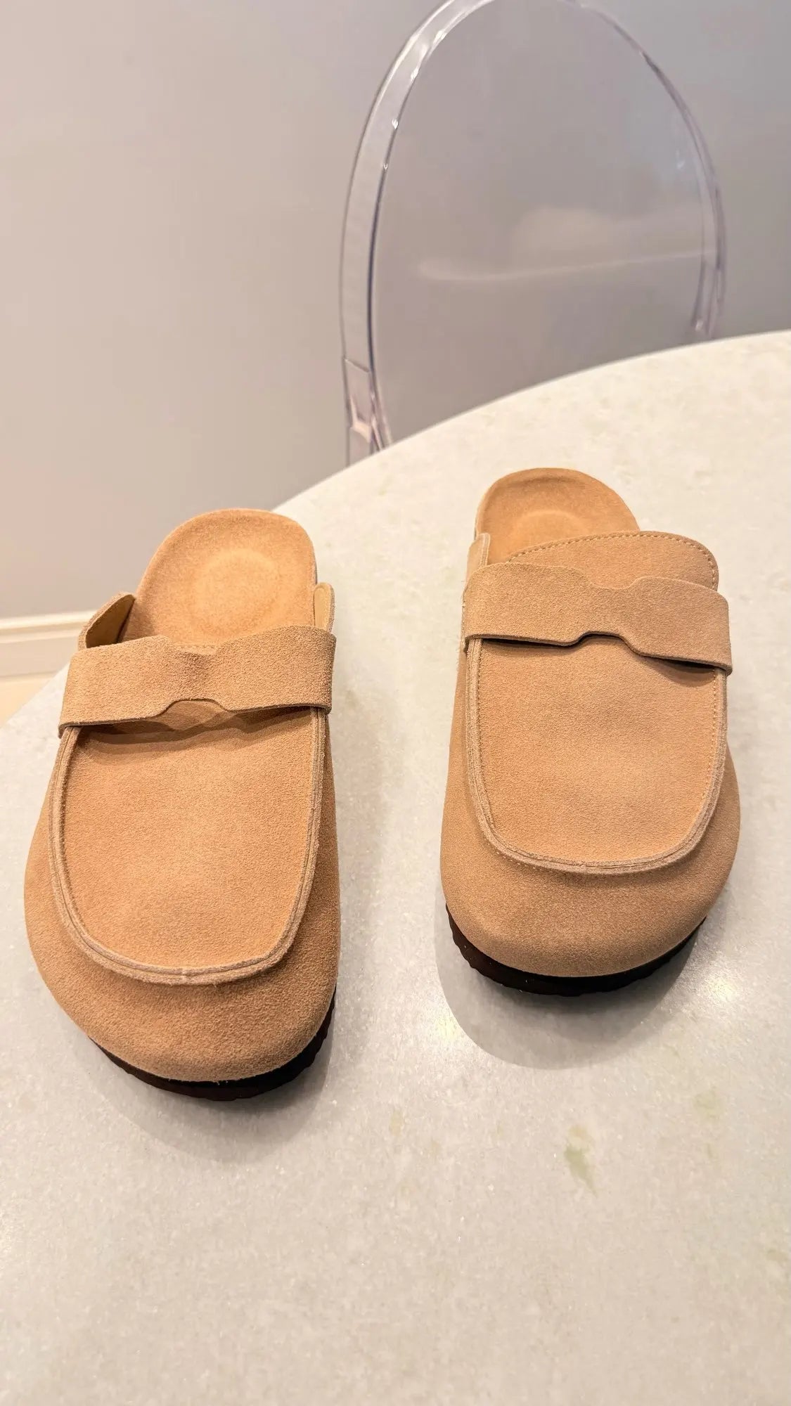 Diabetic Slippers Women | Suede Cork Clogs with Arch Support Non Slip