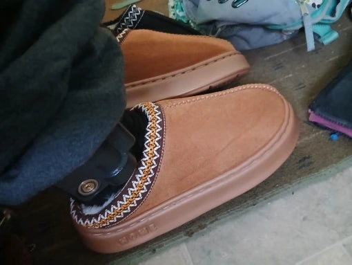 Women plush slipper boots flat anti-slip warm indoor winter