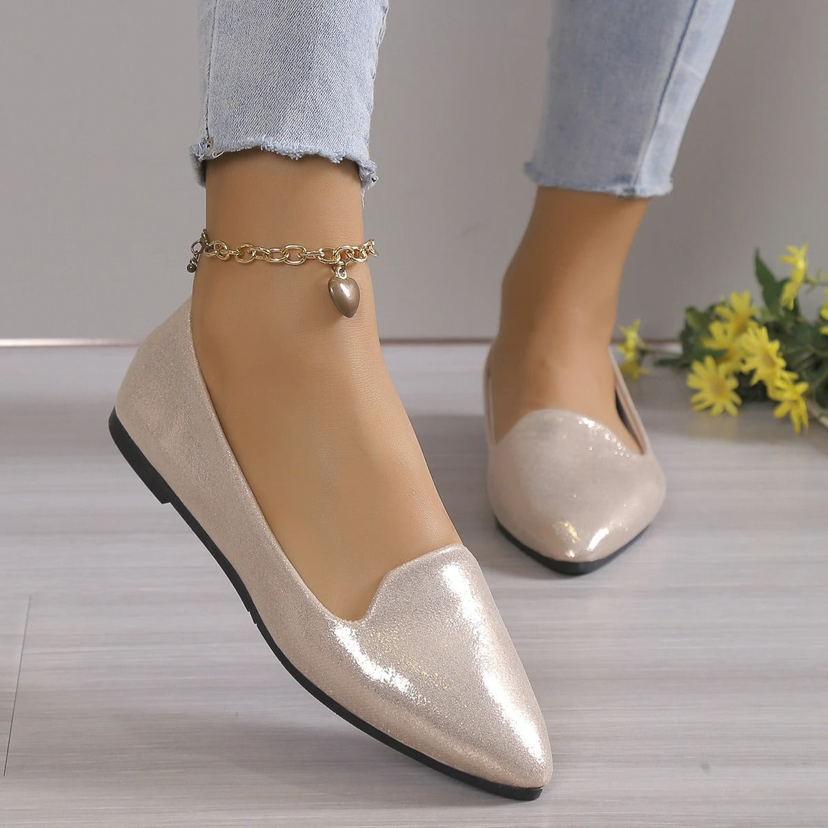 Women's Ballet Flats | Pointed Toe, Stretch Fit | Stylish Comfort Shoes