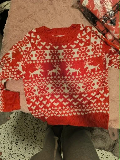 Christmas Jumper | Womens Snowflake Knit Sweater, Festive Winter Pullover