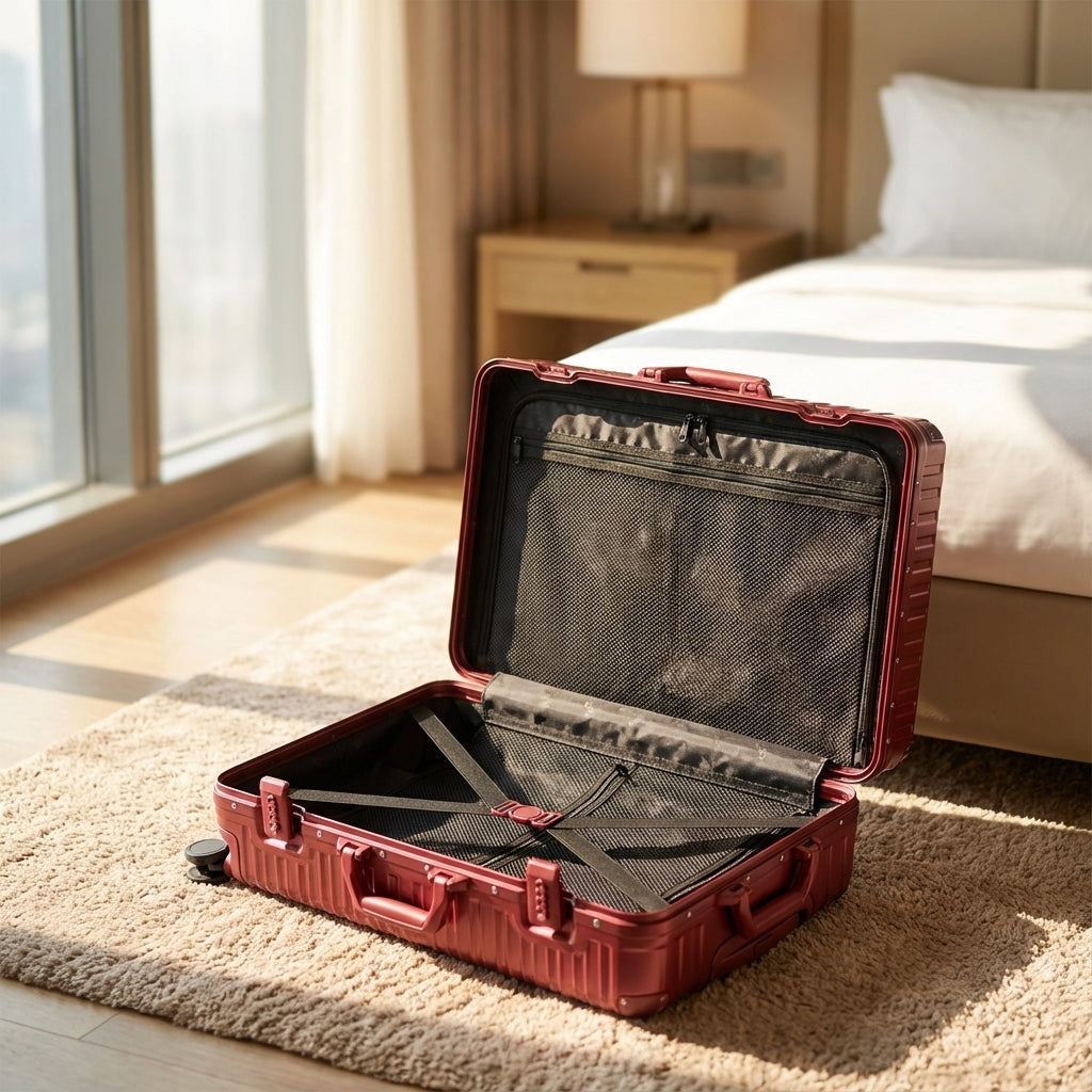 Aluminum Frame Travel Suitcase | TSA Lock, 360° Wheels | Hard Travel Luggage