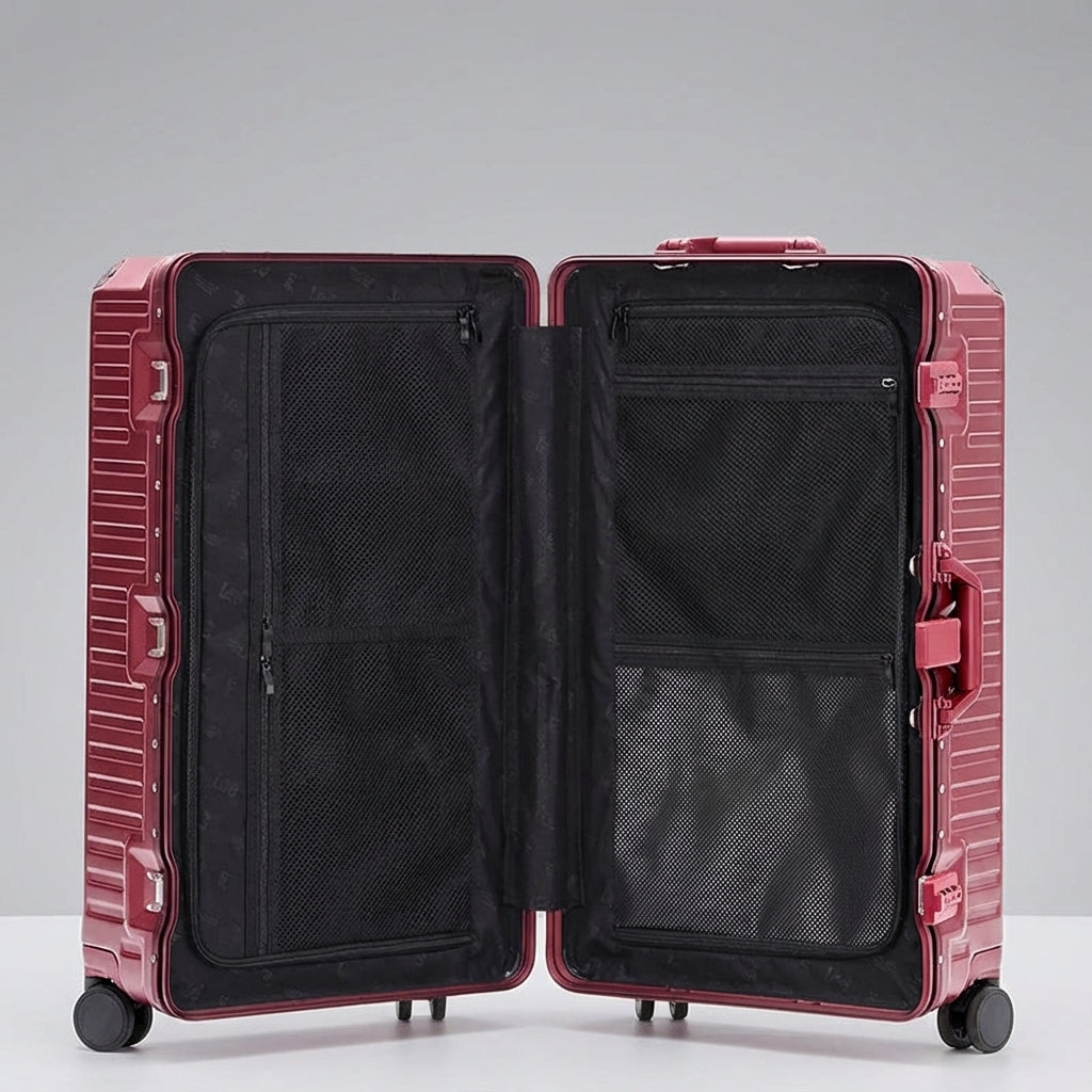 Aluminum Frame Travel Suitcase | TSA Lock, 360° Wheels | Hard Travel Luggage