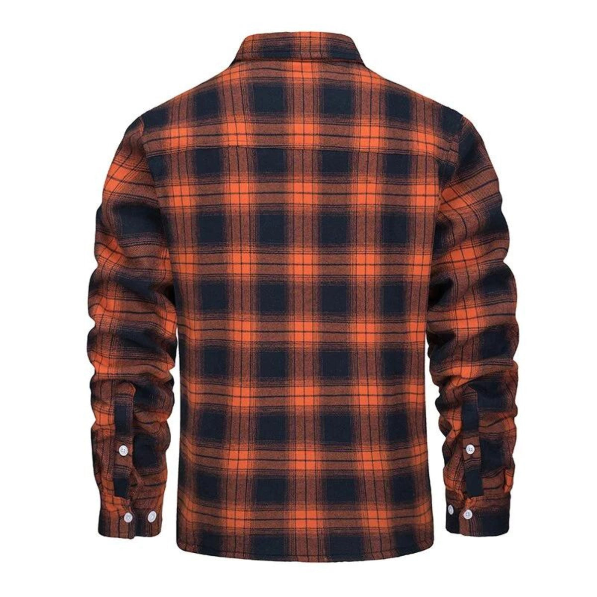 Men sherpa lined plaid flannel shirt jacket relaxed fit