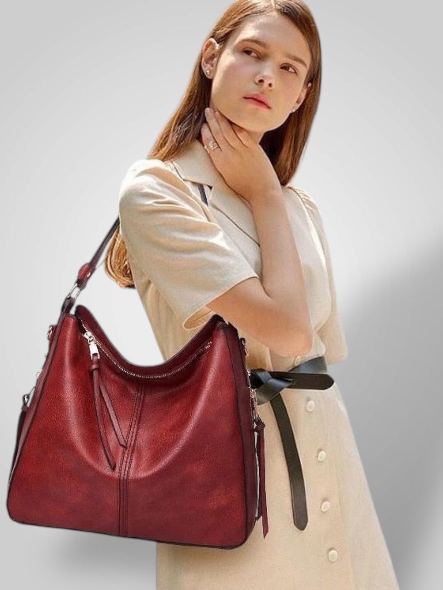 Women's Shoulder Bag | Structured Organizer | Multi-Compartment