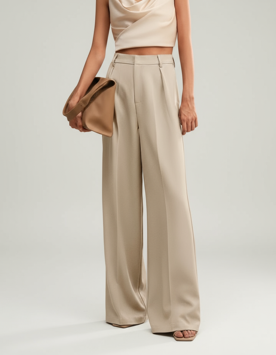 Women's Pants | High Waist Wide Leg | Tailored
