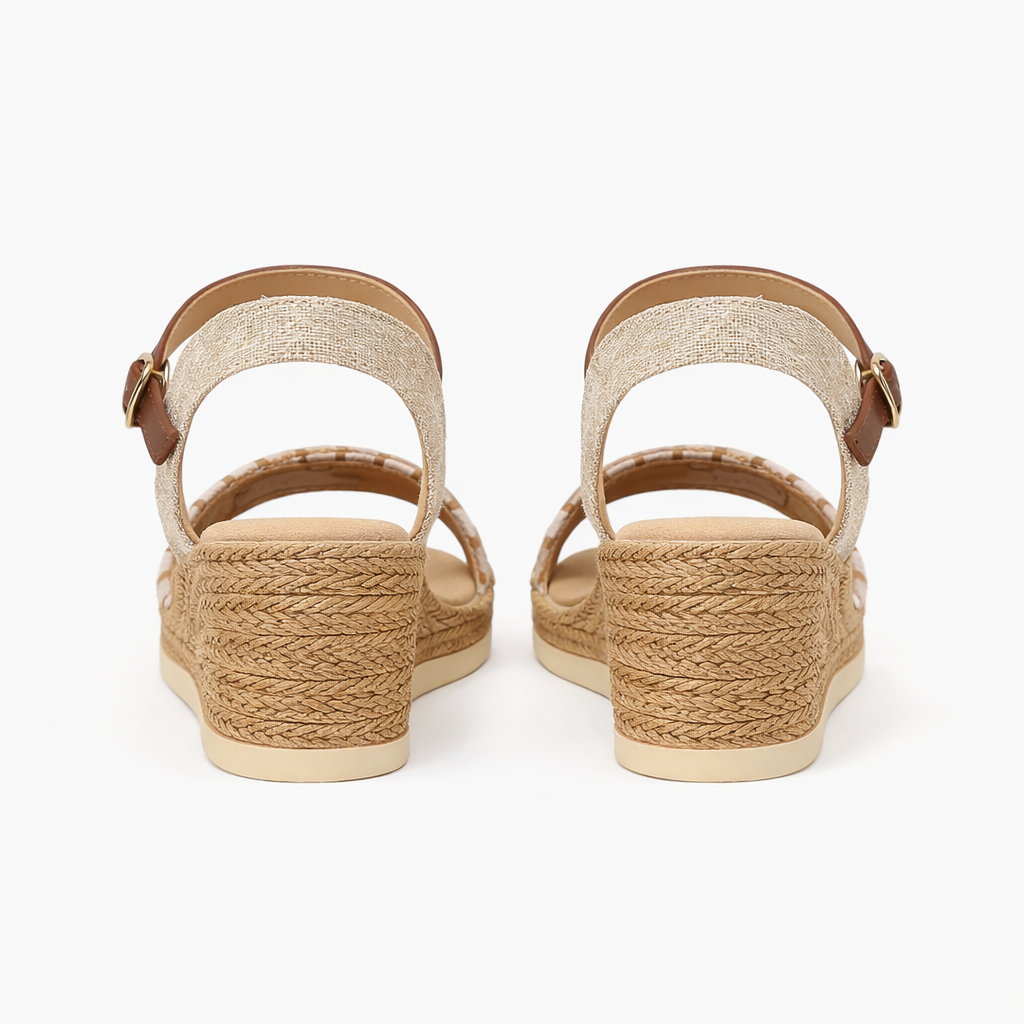 Women's Woven Sandals | Wedge Heel, Buckle Strap