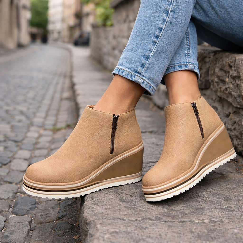 Platform Wedge Ankle Boots for Women | All-Day Comfort, Support
