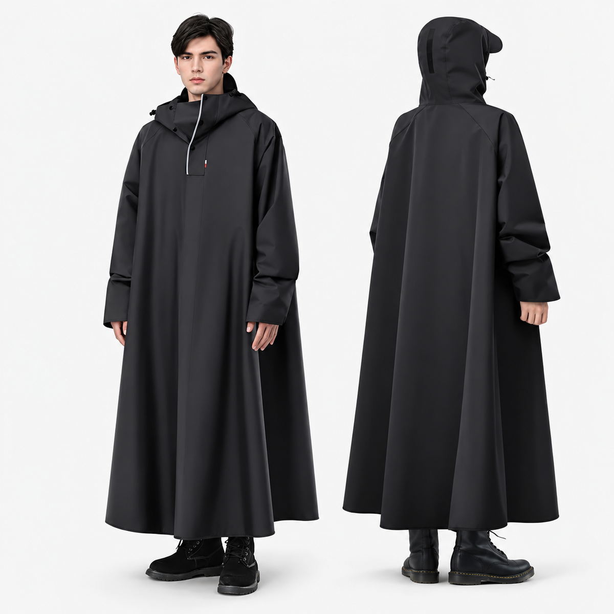 Unisex Rain Poncho | Waterproof, Oversized | Hooded Long Raincoat