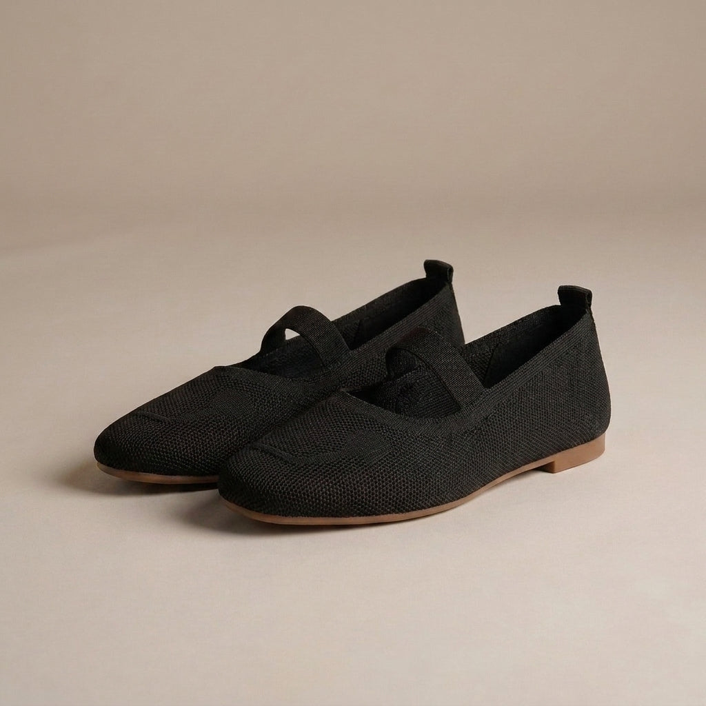 Ballerina Flats | Knitted Mesh Mary Jane, All-Day Comfort