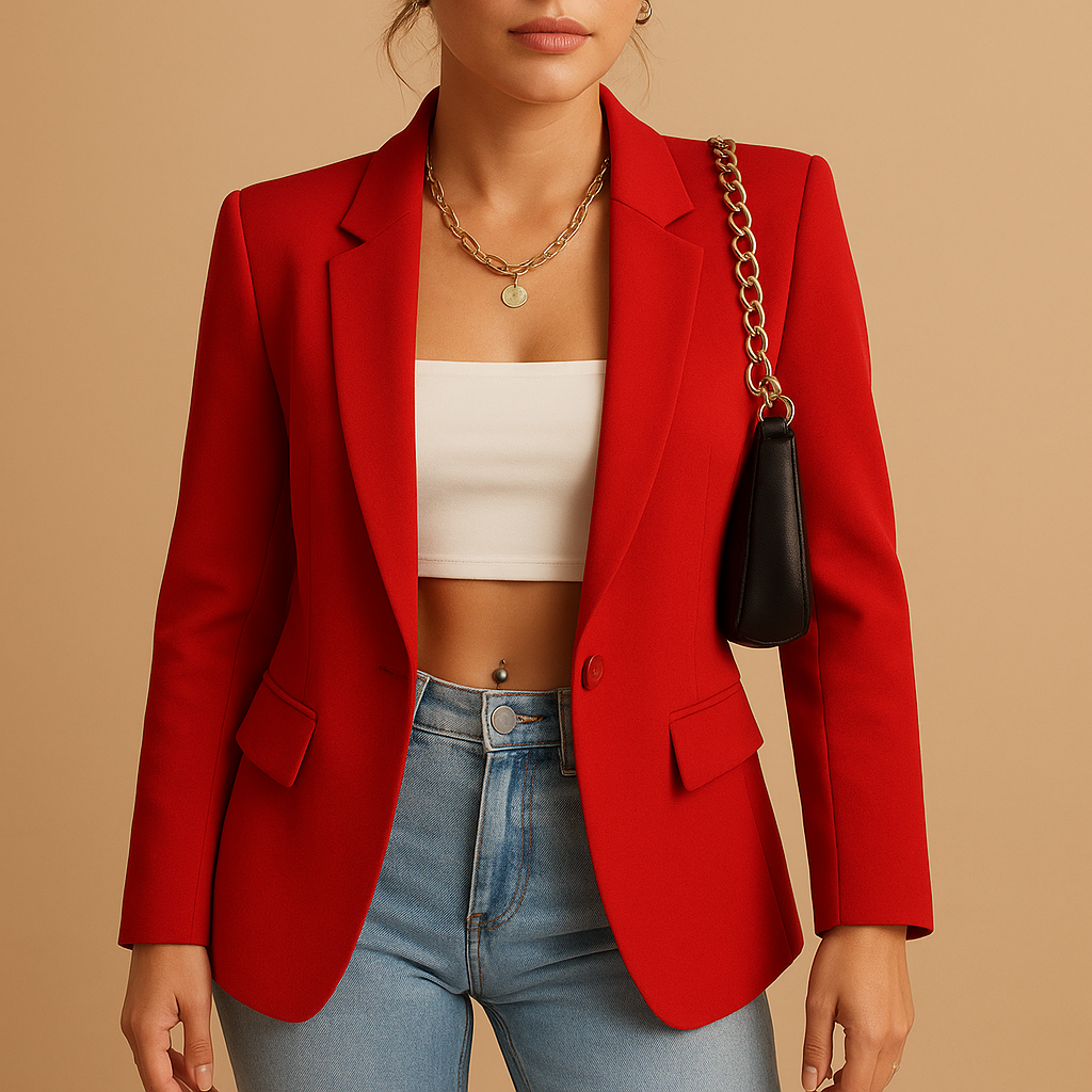 Women's Blazer | Fitted Cut, Long Sleeve | Office Jacket