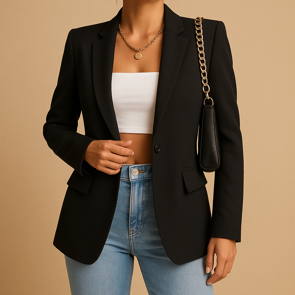 Women's Blazer | Fitted Cut, Long Sleeve | Office Jacket