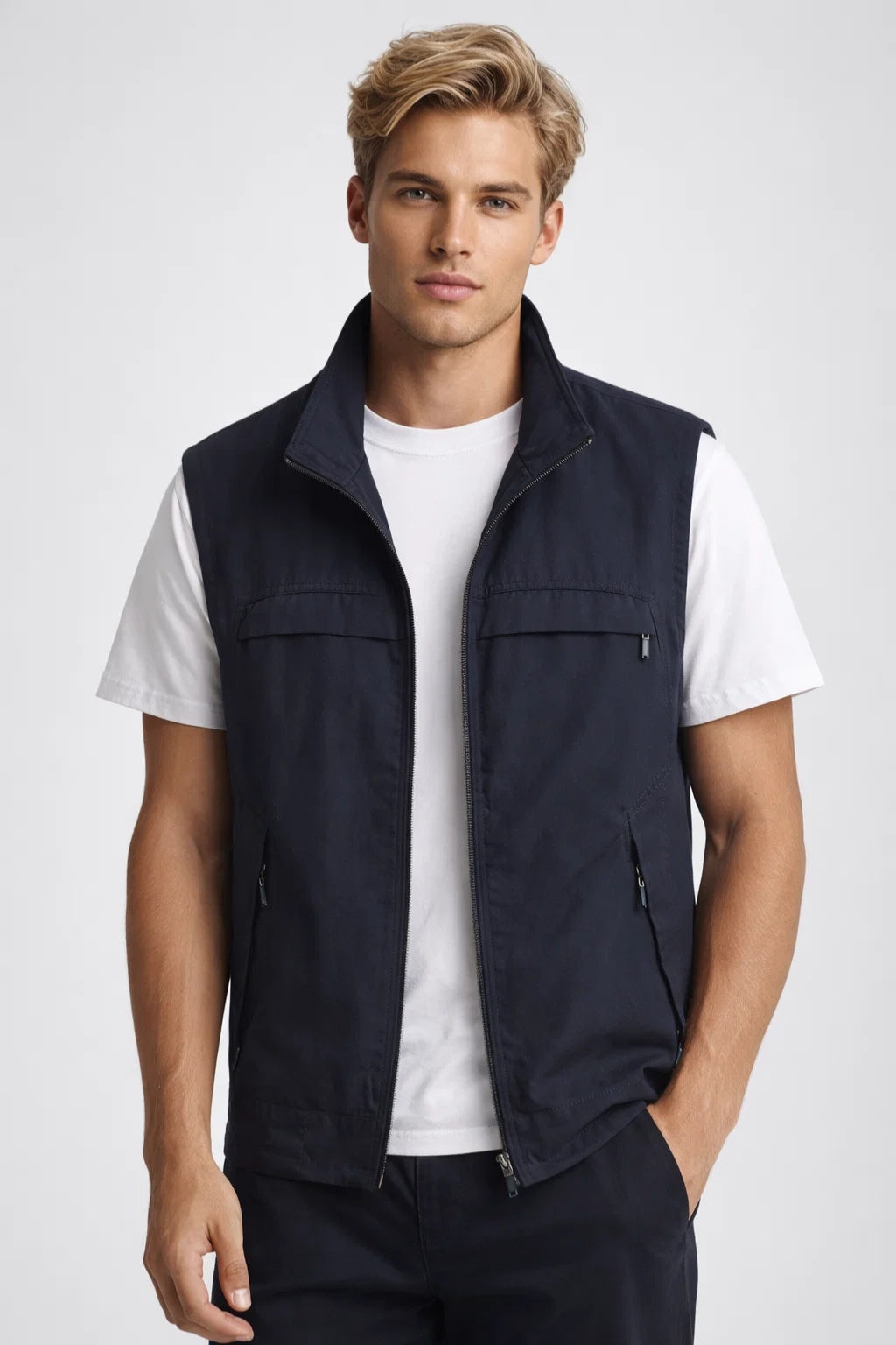 Mens Bodywarmer | Lightweight, Stand Collar | Casual Outdoor
