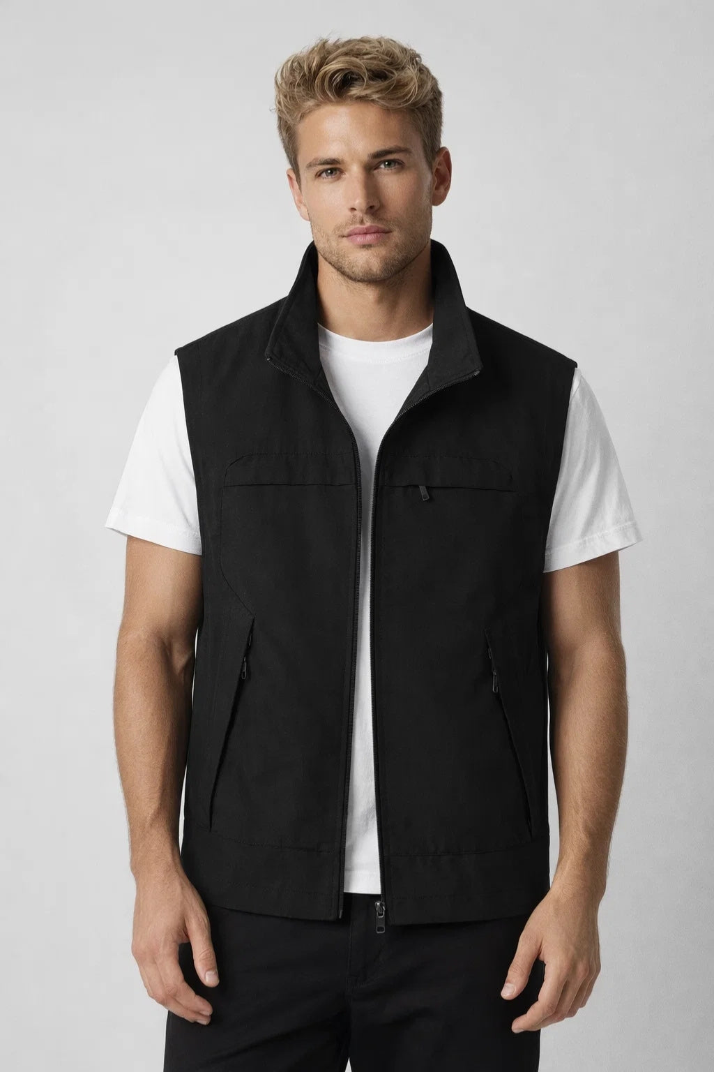 Mens Bodywarmer | Lightweight, Stand Collar | Casual Outdoor