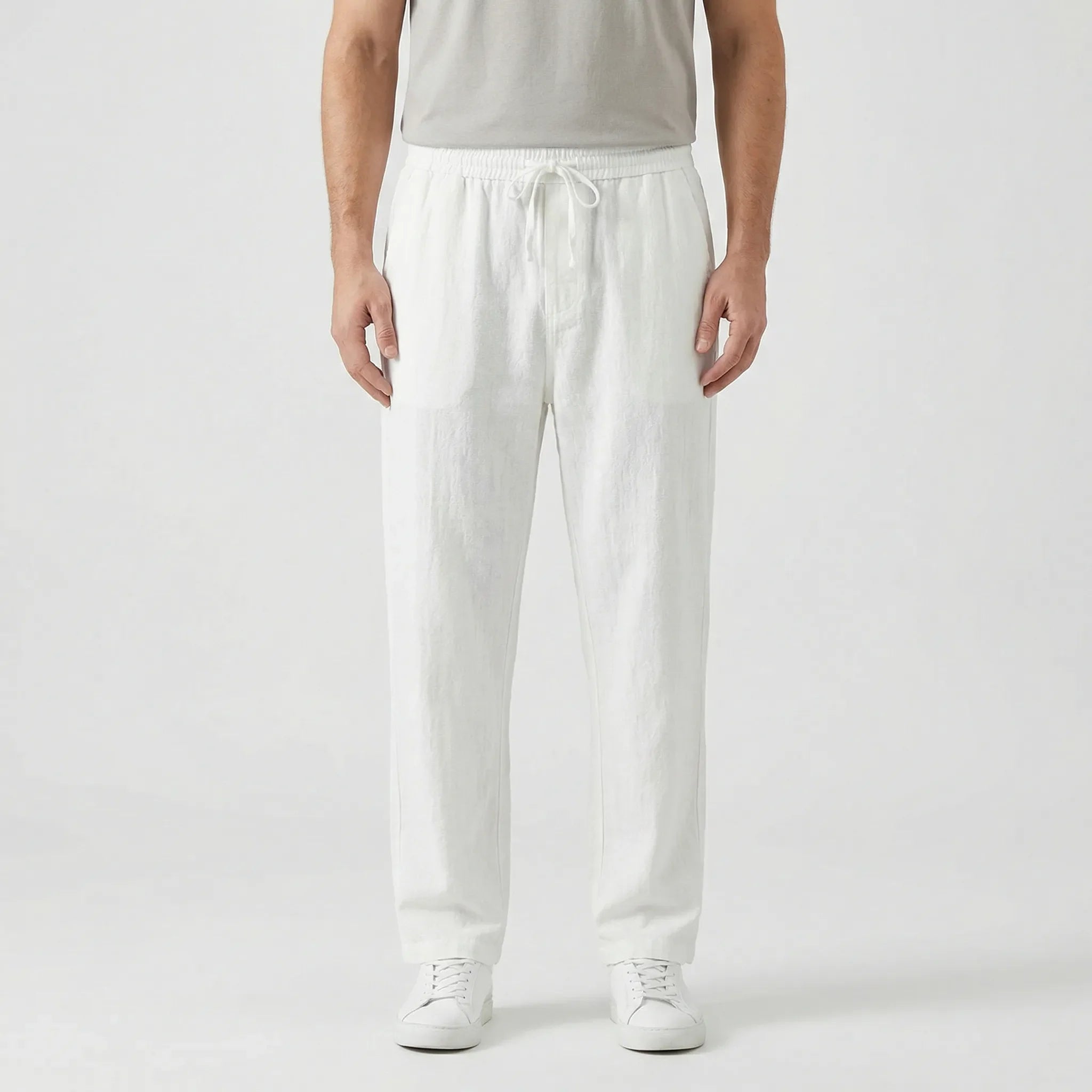 Men's Summer Linen Pants | Elastic Waist | Breathable