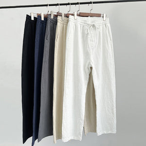 Men's Summer Linen Pants | Elastic Waist | Breathable