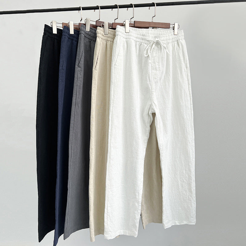 Men's Summer Linen Pants | Elastic Waist | Breathable