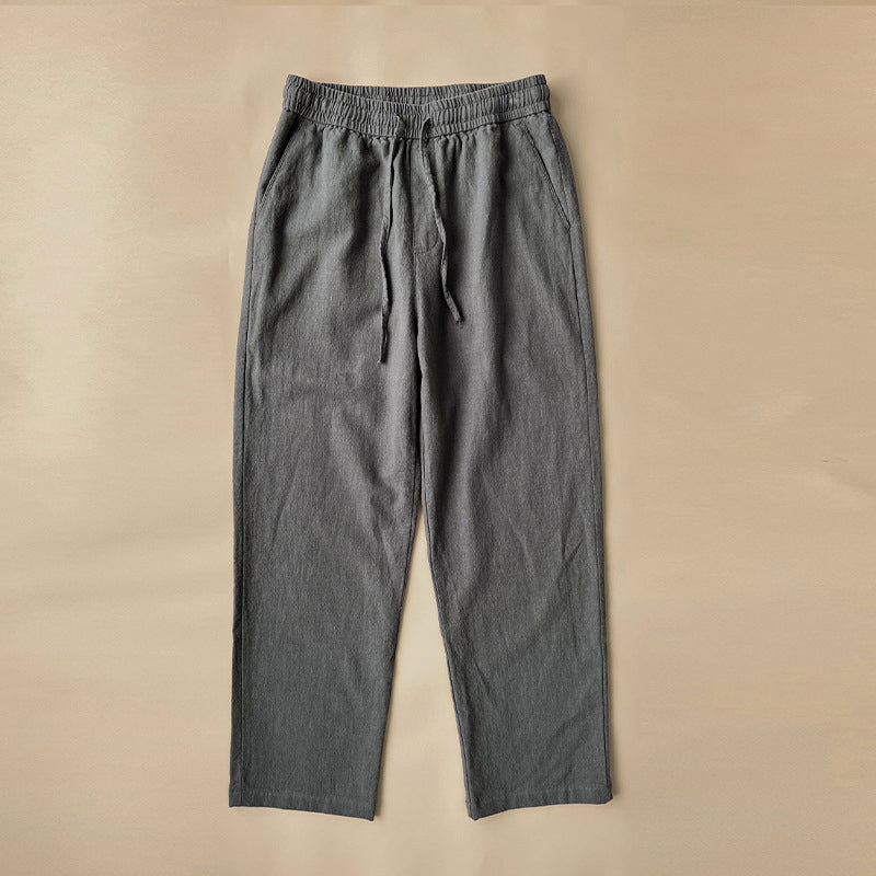 Men's Summer Linen Pants | Elastic Waist | Breathable