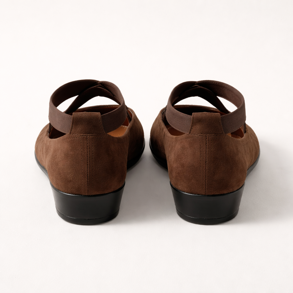 Women's Wedge Flats | Orthopedic Support, Pointed Toe, Ankle Strap