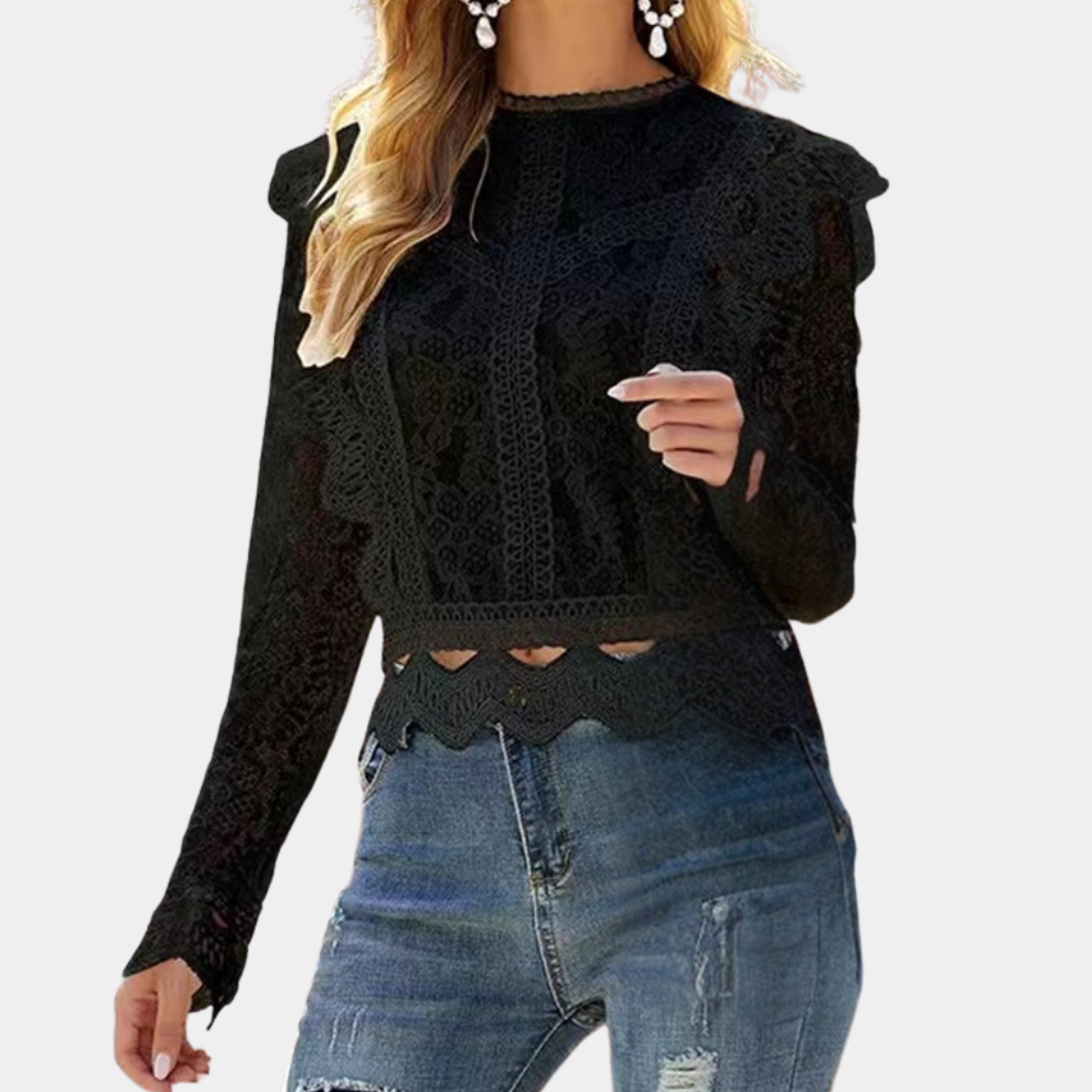 Lace Top | Women’s Sheer Style | Floral Elegant Blouse