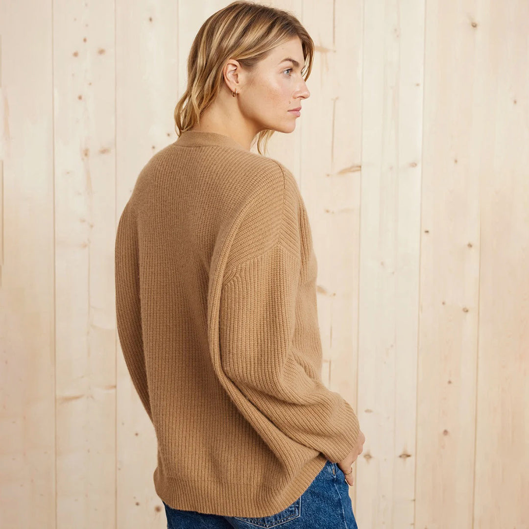 Women cashmere oversized cardigan relaxed fit minimalist style