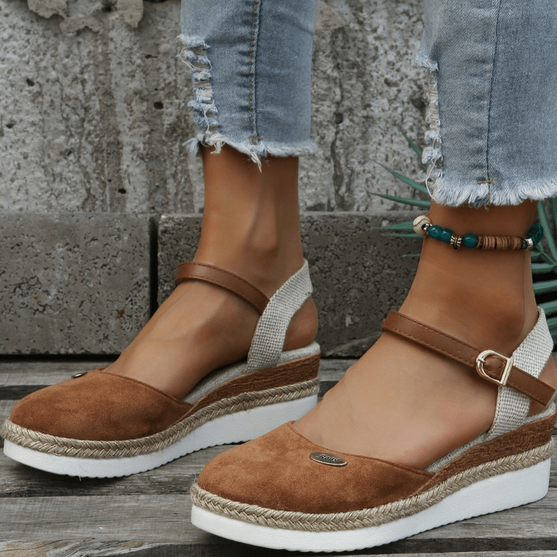 Women's Sandals | Wedge, Buckle Strap | Bohemian Style