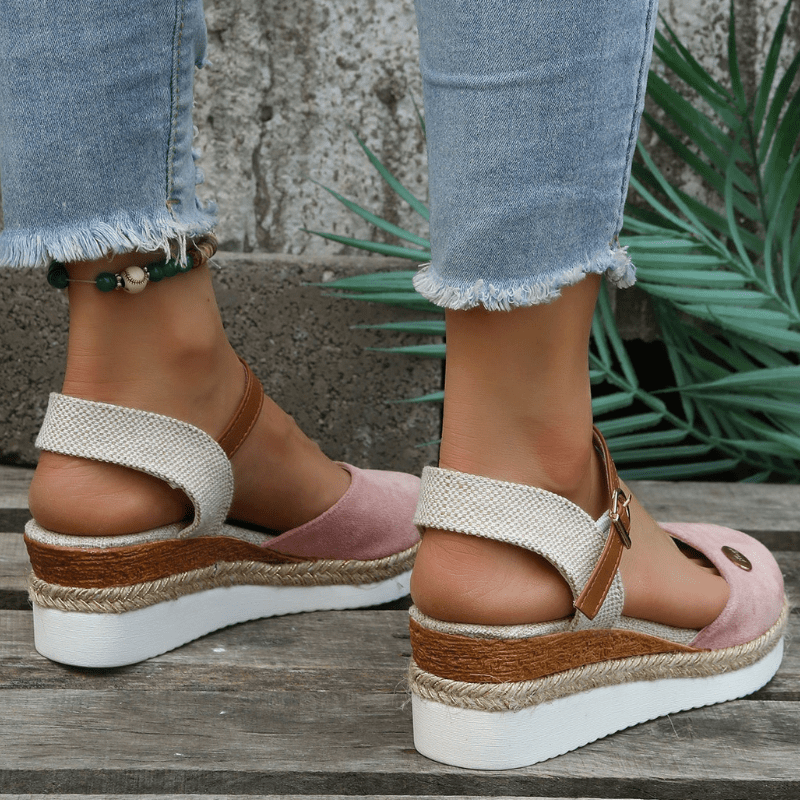 Women's Sandals | Wedge, Buckle Strap | Bohemian Style