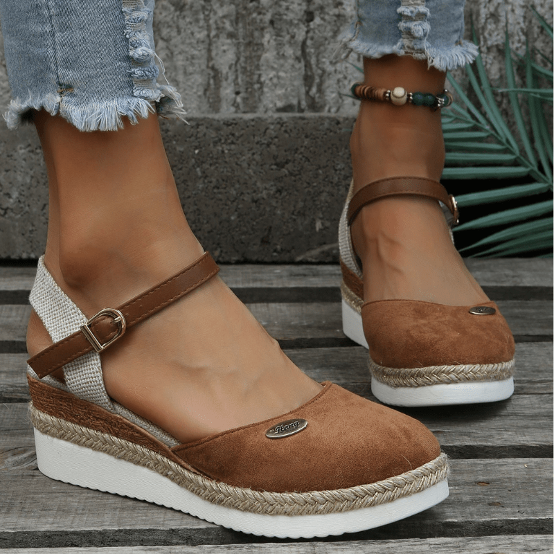 Women's Sandals | Wedge, Buckle Strap | Bohemian Style