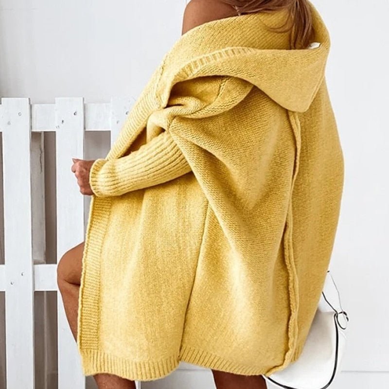Women's Cardigan | Hooded, Soft Knit | Long Sleeve