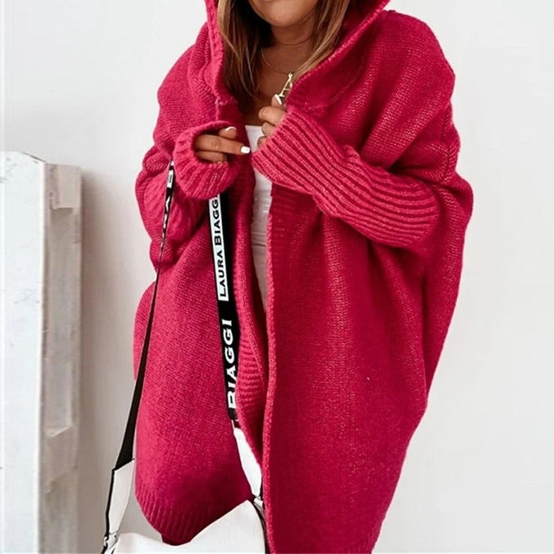 Women's Cardigan | Hooded, Soft Knit | Long Sleeve