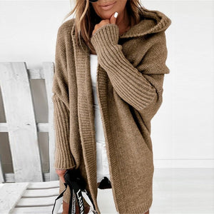 Women's Cardigan | Hooded, Soft Knit | Long Sleeve