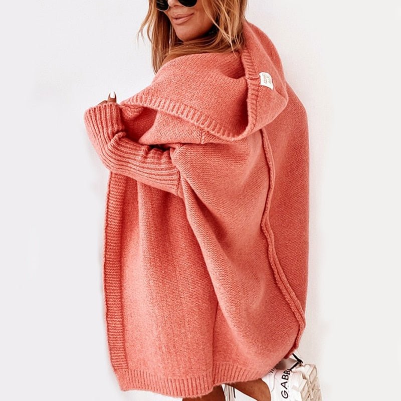 Women's Cardigan | Hooded, Soft Knit | Long Sleeve