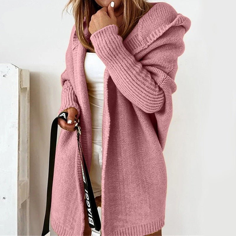 Women's Cardigan | Hooded, Soft Knit | Long Sleeve