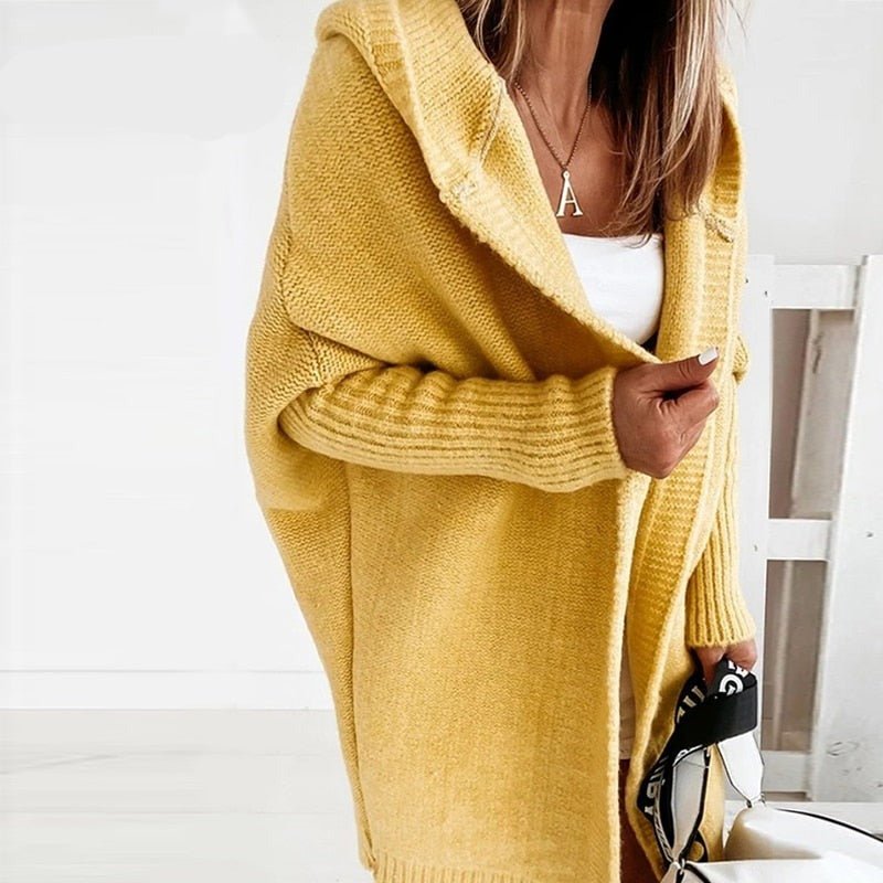 Women's Cardigan | Hooded, Soft Knit | Long Sleeve