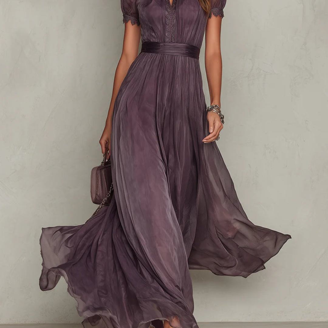 Maxidress | Elegant Lace, Chiffon Dress | Long Festive Dress
