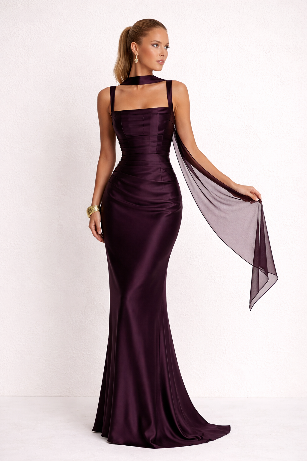Women sleeveless maxi dress slim fit strapless long silhouette