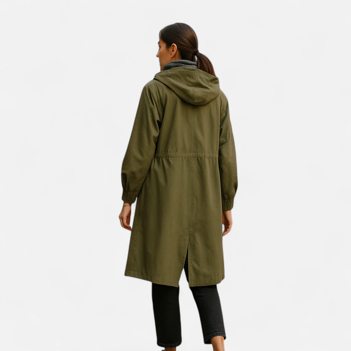 Women Waterproof Trench Coat with Hood