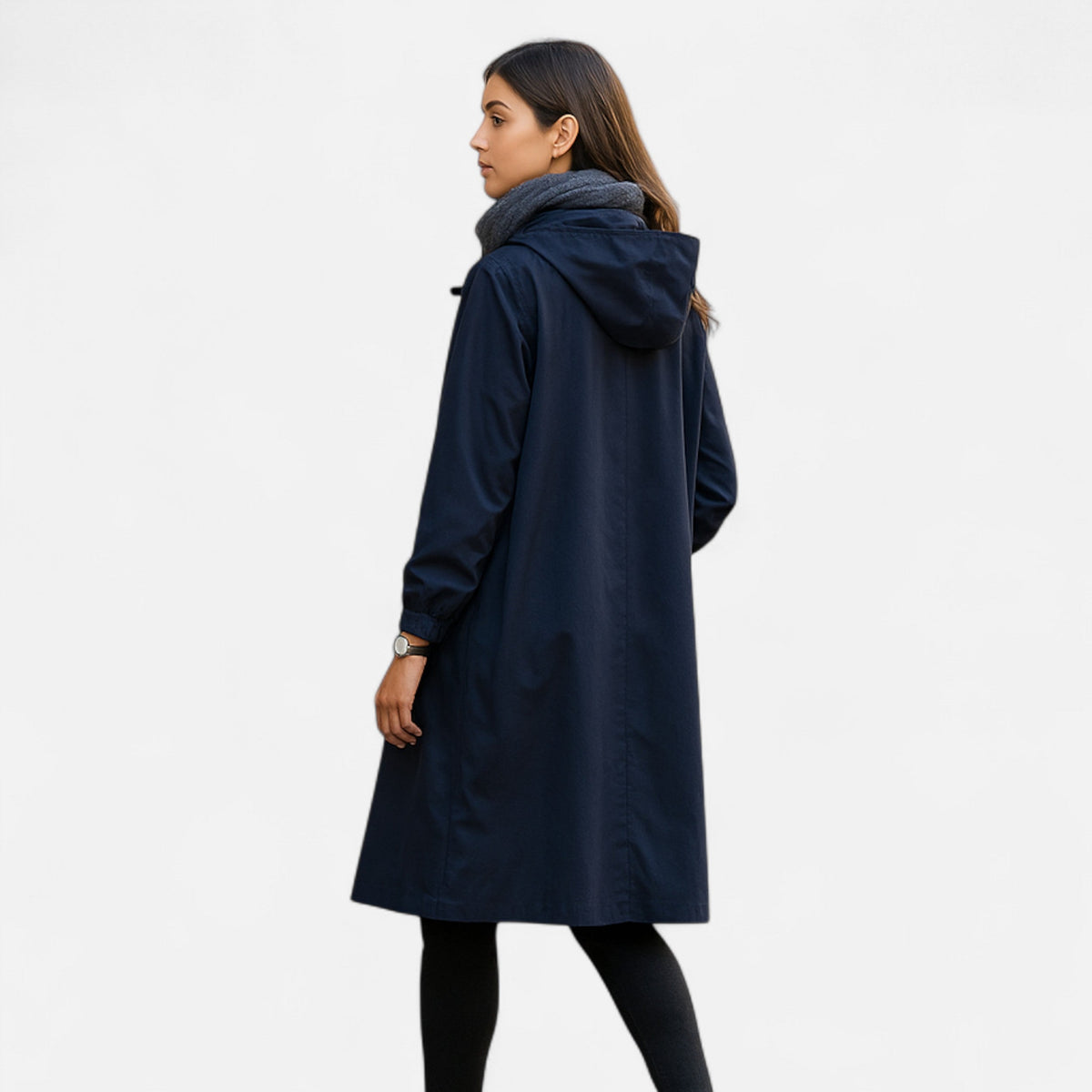 Women Waterproof Trench Coat with Hood