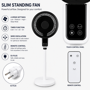 Embla | Adjustable Standing Fan with 3D Oscillation