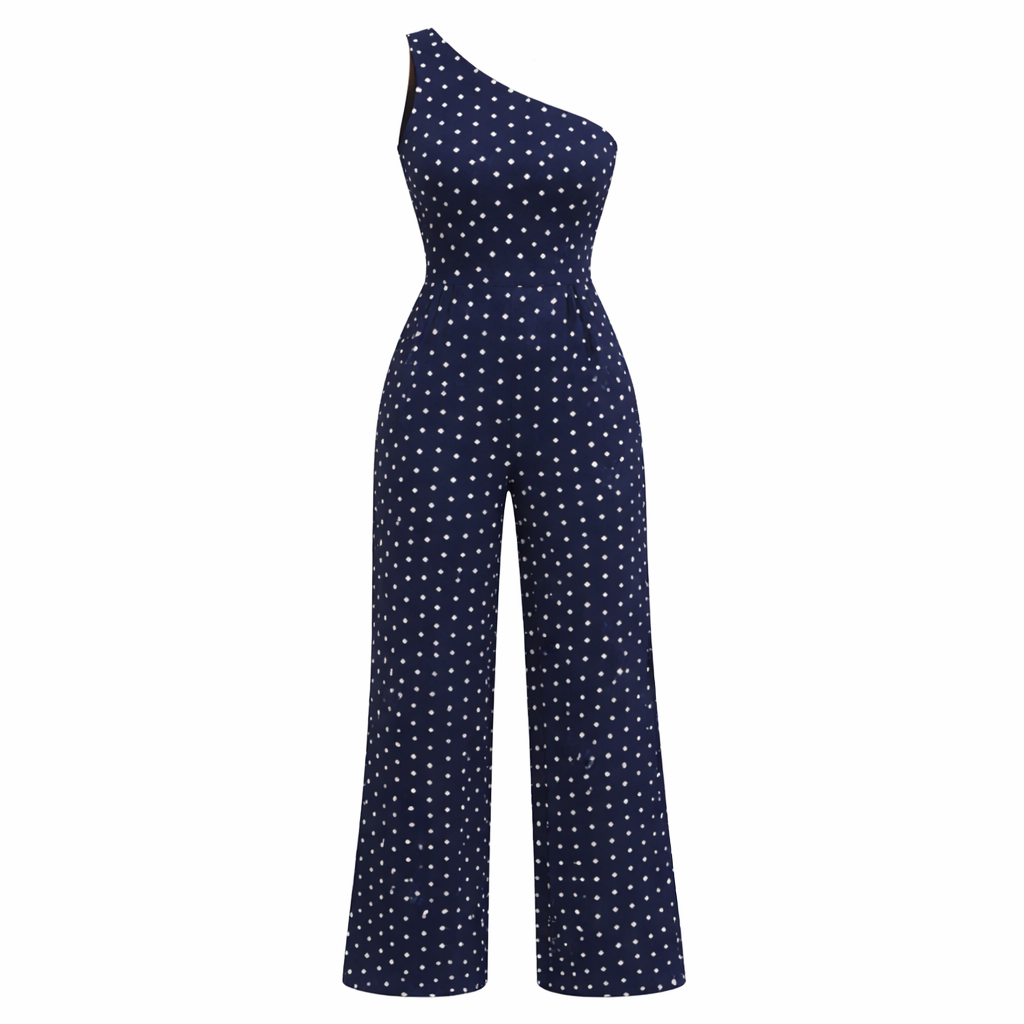 Polka Dot Dress | Asymmetrical Design | Lightweight Fabric