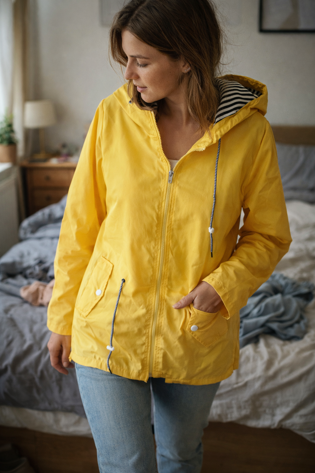 Women's Rain Jacket | Lightweight with Hood | Waterproof
