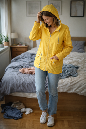 Women's Rain Jacket | Lightweight with Hood | Waterproof