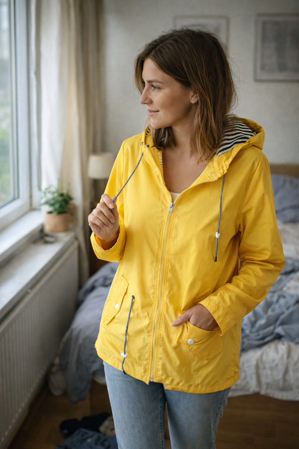 Women's Rain Jacket | Lightweight with Hood | Waterproof