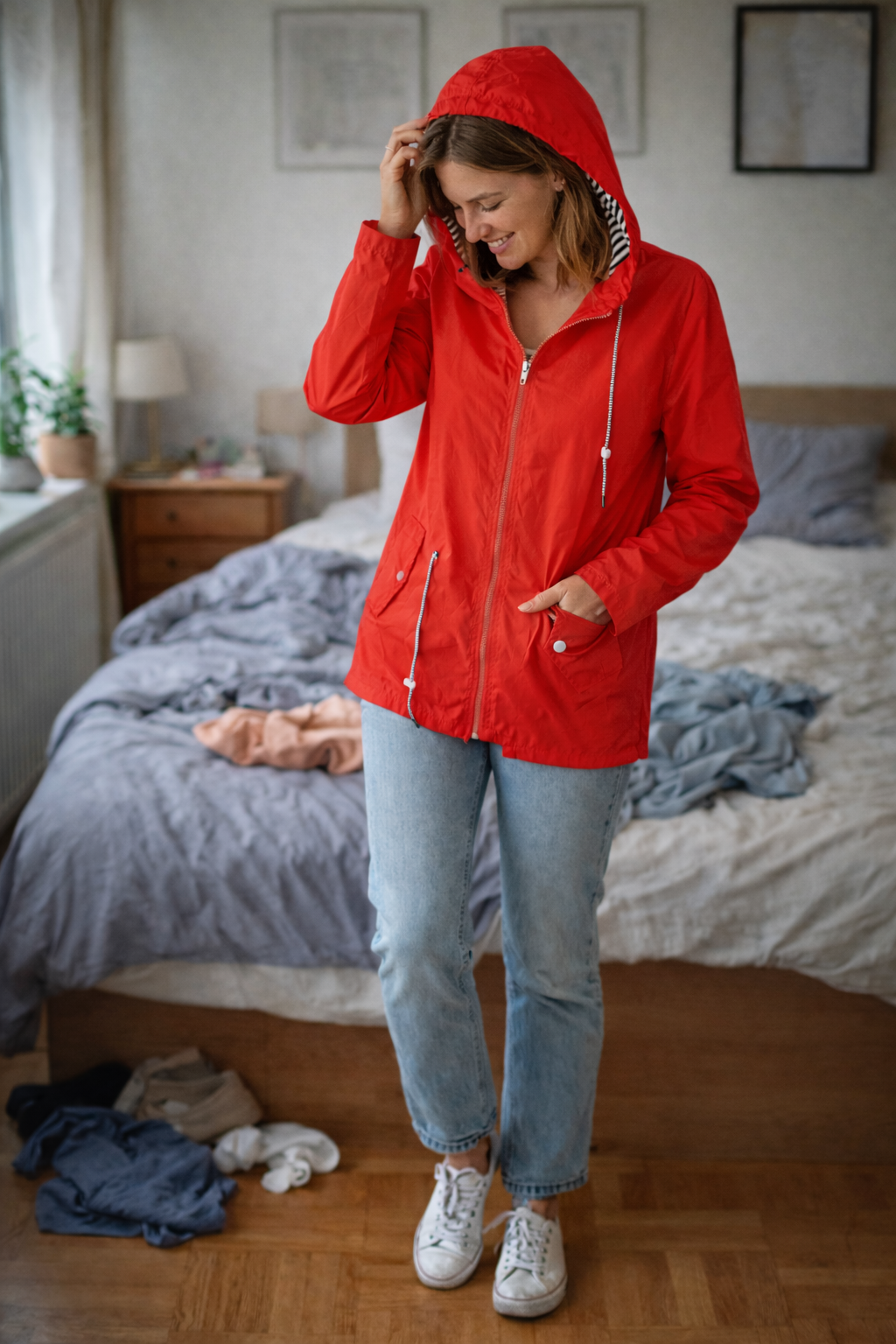 Women's Rain Jacket | Lightweight with Hood | Waterproof