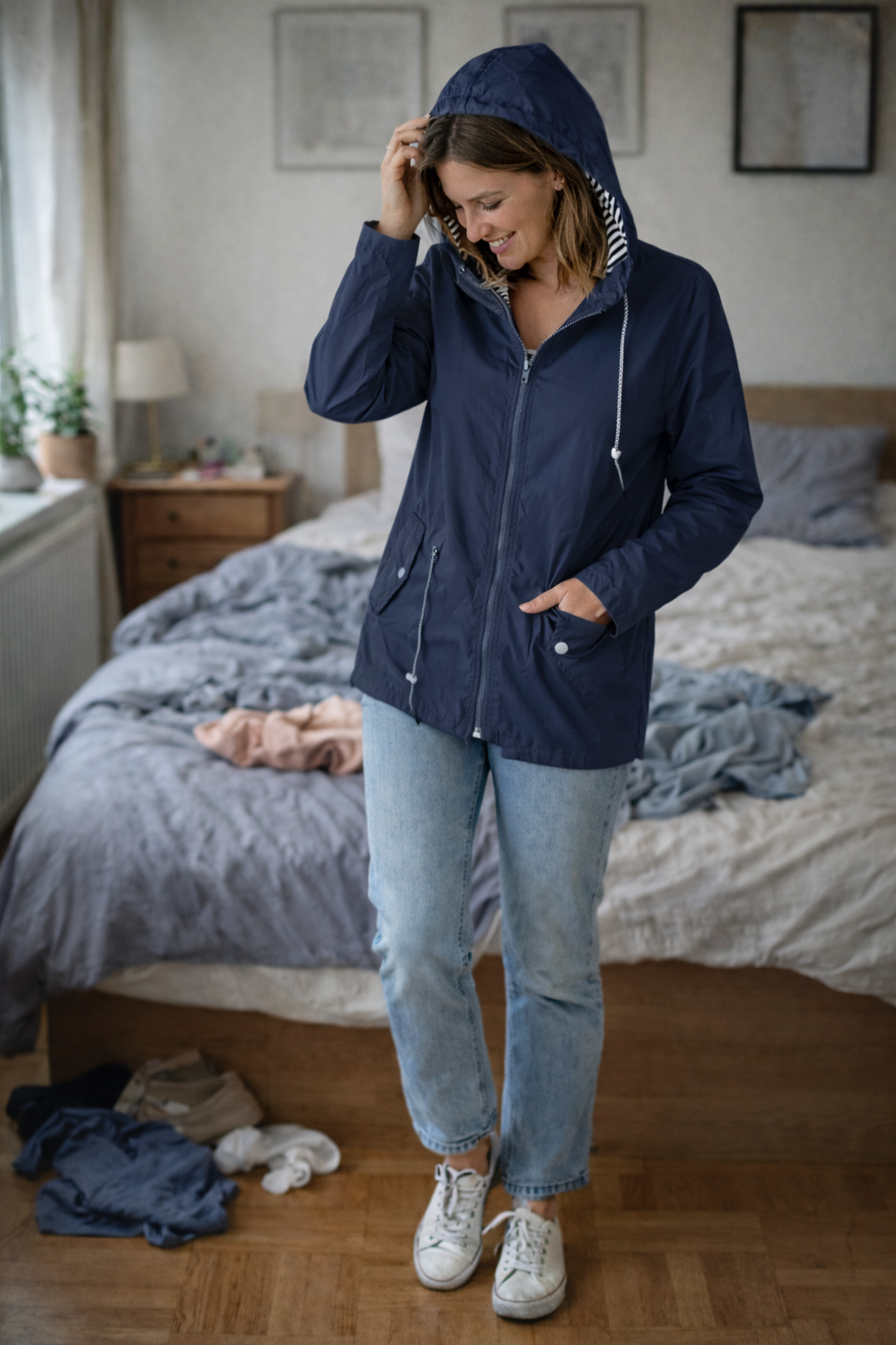 Women's Rain Jacket | Lightweight with Hood | Waterproof