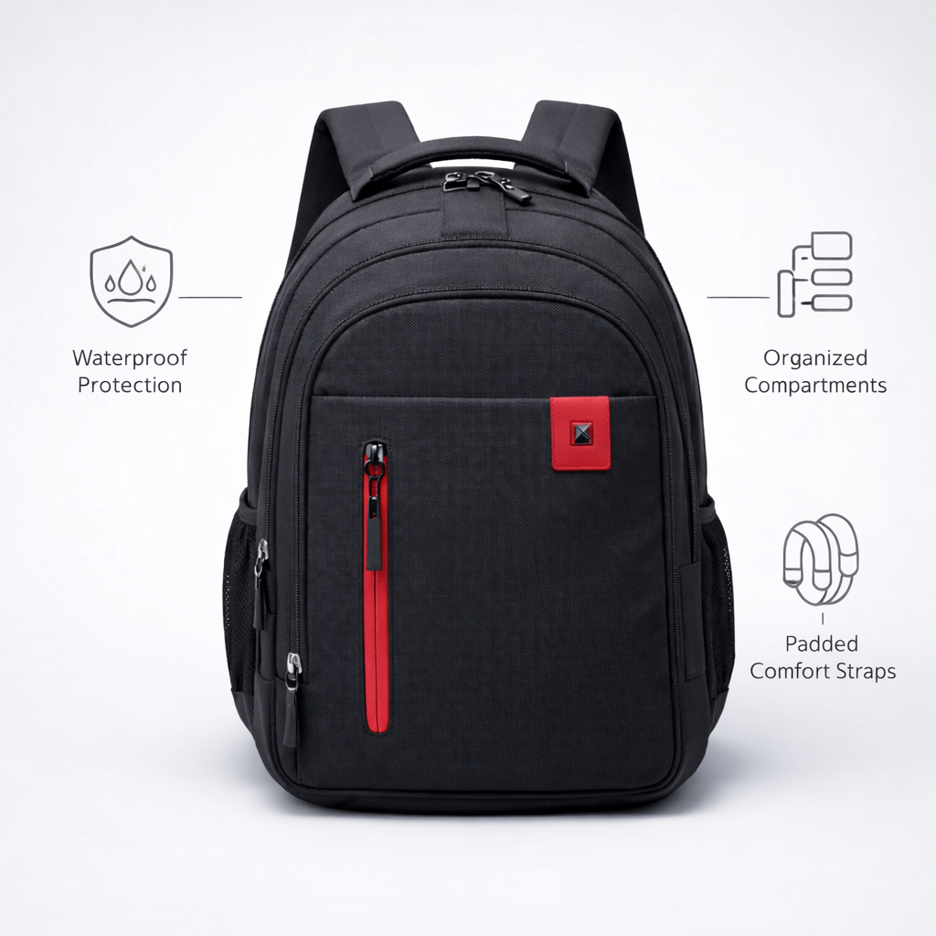 Laptop Backpack | Men's Waterproof Oxford, Padded Straps