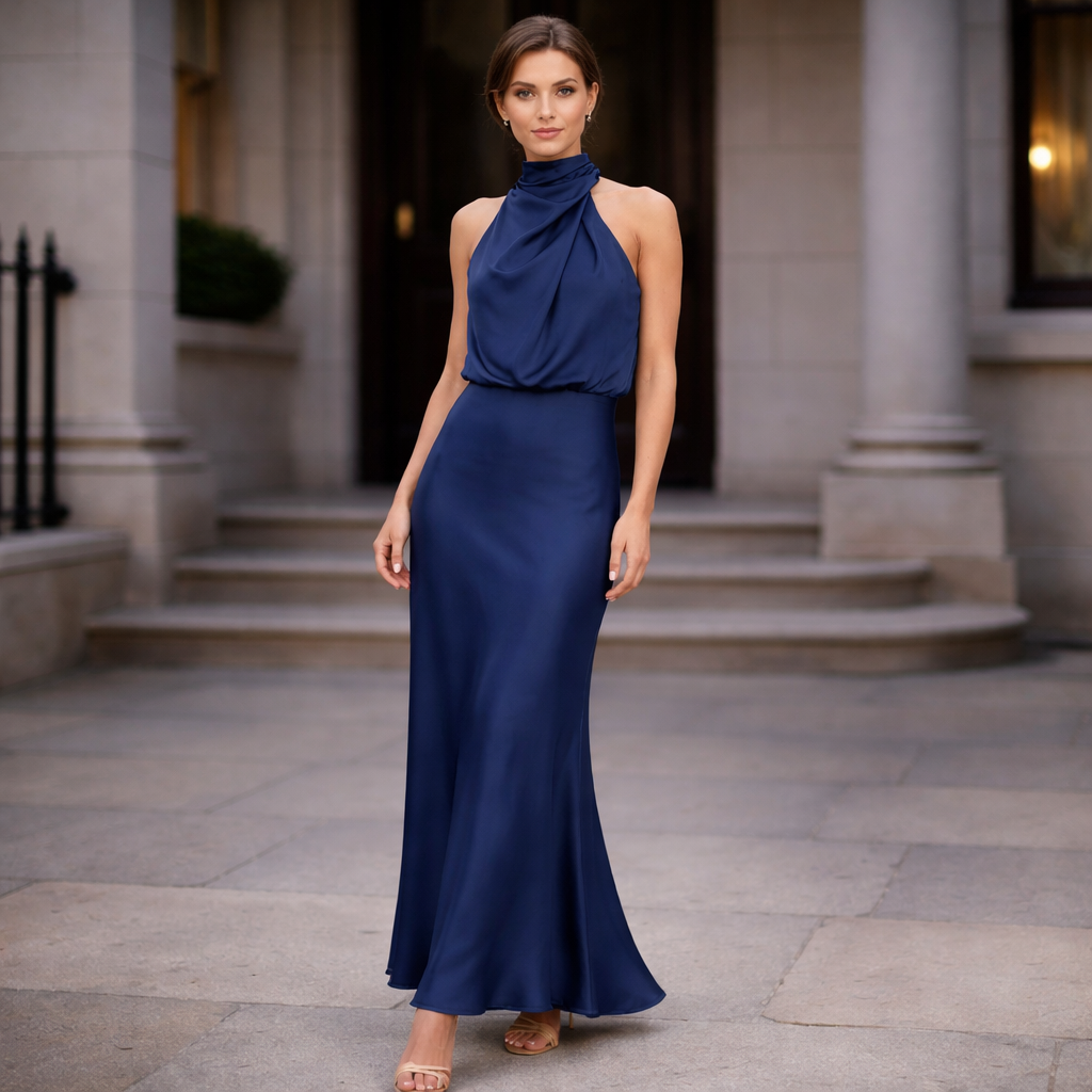 Satin Dress Glamour Elegant Look High Quality