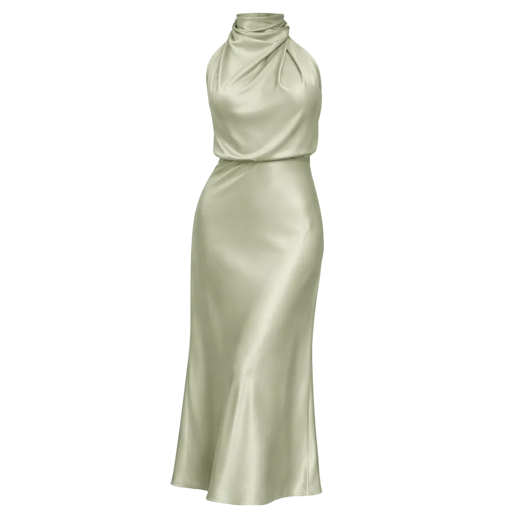 Satin Dress Glamour Elegant Look High Quality