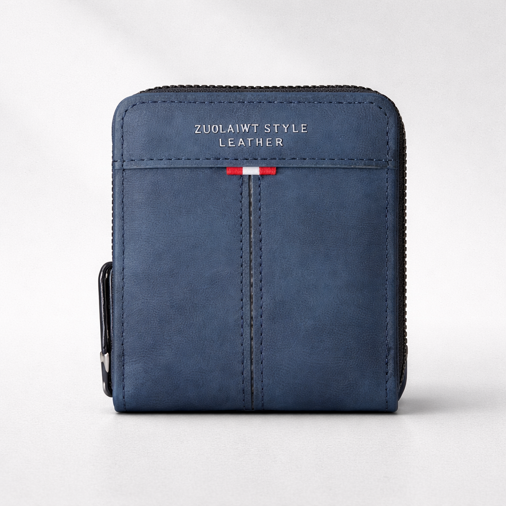 Men's Wallet | Slim Zip, Minimalist Design | Compact Storage